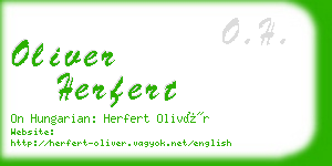 oliver herfert business card